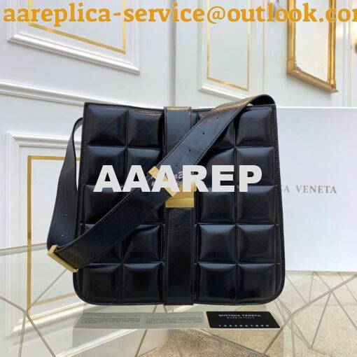 Replica Bottega Veneta BV Padded Marie Bag in Paper Calf 578344 Black