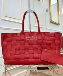 Replica Bottega Veneta BV Medium Tote In Maxi Intreccio 576828 Red