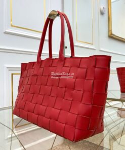 Replica Bottega Veneta BV Medium Tote In Maxi Intreccio 576828 Red 2