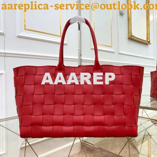 Replica Bottega Veneta BV Medium Tote In Maxi Intreccio 576828 Red 3