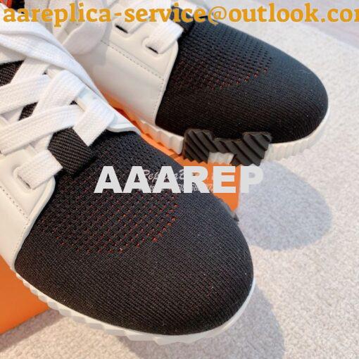 Replica Hermes Men Female Depart Sneaker Knit And Calfskin H212918Z ii 15