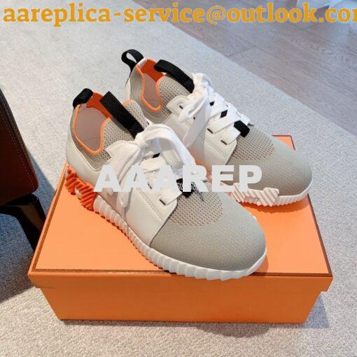 Replica Hermes Men Female Depart Sneaker Knit And Calfskin H212918Z ii 34