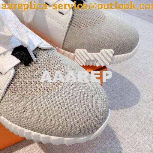 Replica Hermes Men Female Depart Sneaker Knit And Calfskin H212918Z ii 39