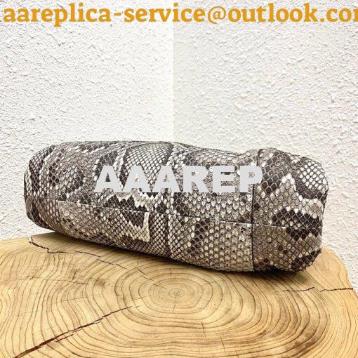 Replica Bottega Veneta BV Python Leather The Pouch Large Clutch White 9