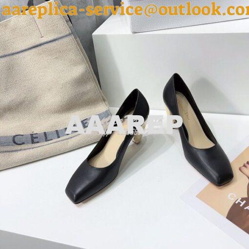 Replica Dior Rhodes Pump in Black Calfskin KCP925 5