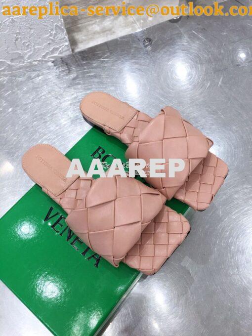 Replica Bottega Veneta BV Lido Flat Sandals 608853 Light Pink 3