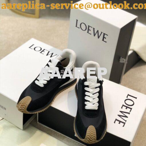 Replica Loewe Flow Runner in Nylon L814282 Black White