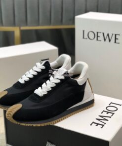 Replica Loewe Flow Runner in Nylon L814282 Black White 2