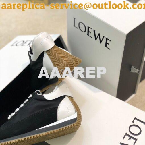 Replica Loewe Flow Runner in Nylon L814282 Black White 5