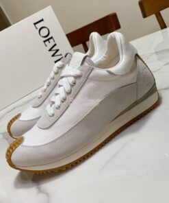 Replica Loewe Flow Runner in Nylon L814282 Grey White 2