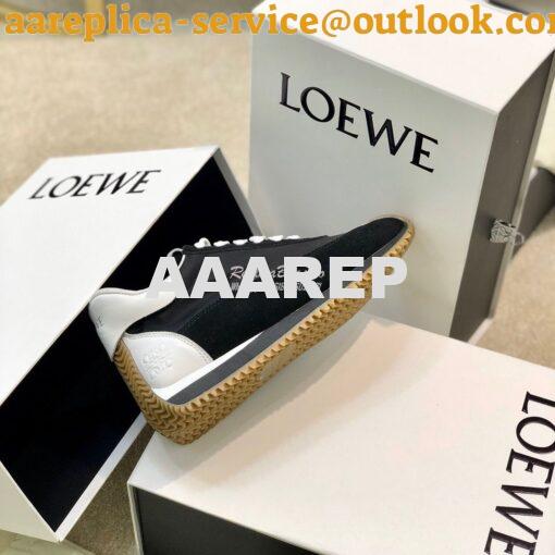 Replica Loewe Flow Runner in Nylon L814282 Black White 7