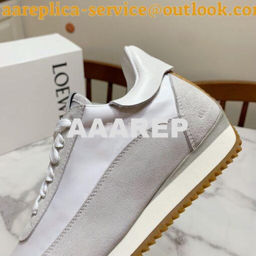 Replica Loewe Flow Runner in Nylon L814282 Grey White 6