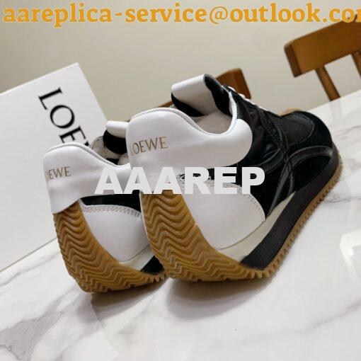 Replica Loewe Flow Runner in Nylon L815282 Black White 8