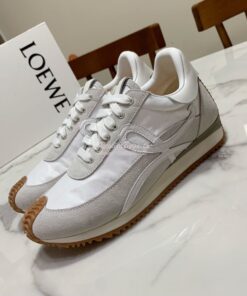 Replica Loewe Flow Runner in Suede L815282 Grey White 2