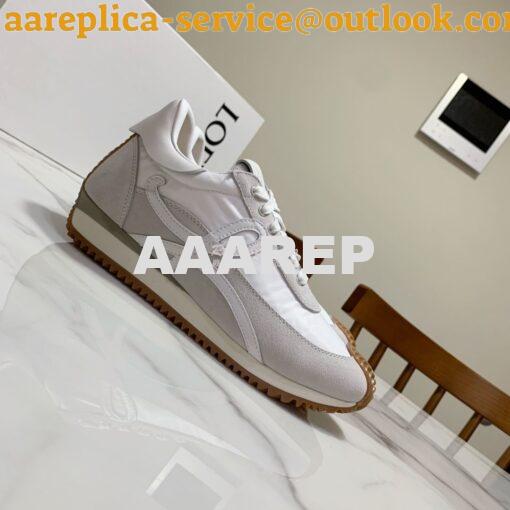 Replica Loewe Flow Runner in Suede L815282 Grey White 5