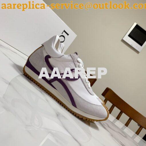 Replica Loewe Flow Runner in Suede L815282 Purple Grey 4