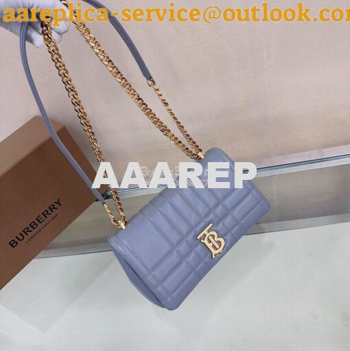 Replica Burberry Small Lola Bag Lambskin 80704951 Cloud Grey 2