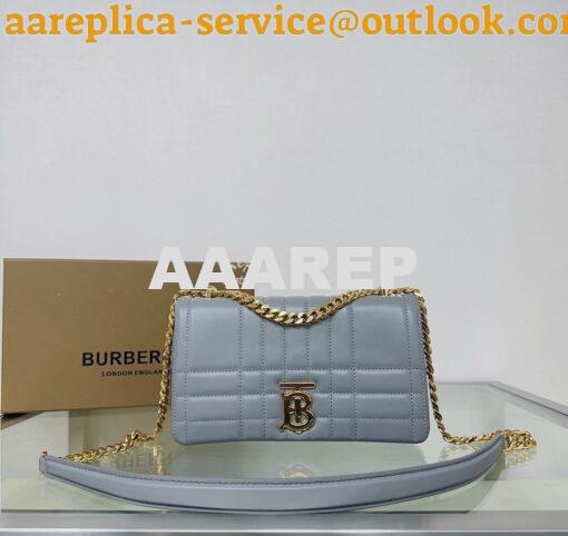 Replica Burberry Small Lola Bag Lambskin 80704951 Cloud Grey 3