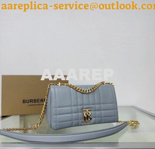 Replica Burberry Small Lola Bag Lambskin 80704951 Cloud Grey 4