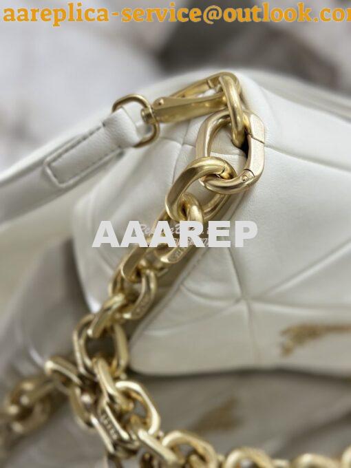 Replica Prada System Nappa Patchwork Shoulder Bag 1BD292 1BD328 White 7