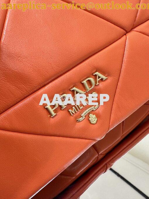 Replica Prada System Nappa Patchwork Shoulder Bag 1BD292 1BD328 Orange 15