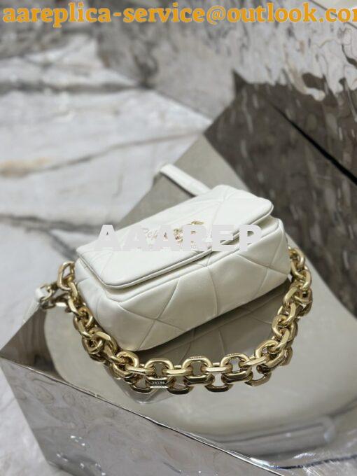 Replica Prada System Nappa Patchwork Shoulder Bag 1BD292 1BD328 White 9