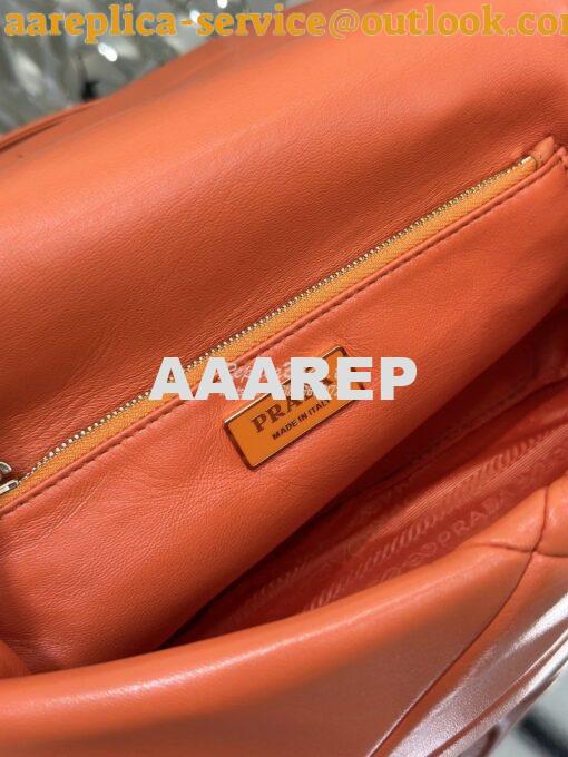 Replica Prada System Nappa Patchwork Shoulder Bag 1BD292 1BD328 Orange 18