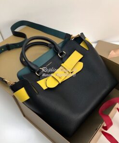 Replica Burberry The Small Leather Belt Bag 40767311 Black Yellow