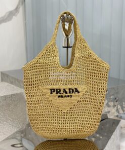 Replica Prada Large Crochet Tote Bag 1BG424 Raffia-effect yarn ii 2