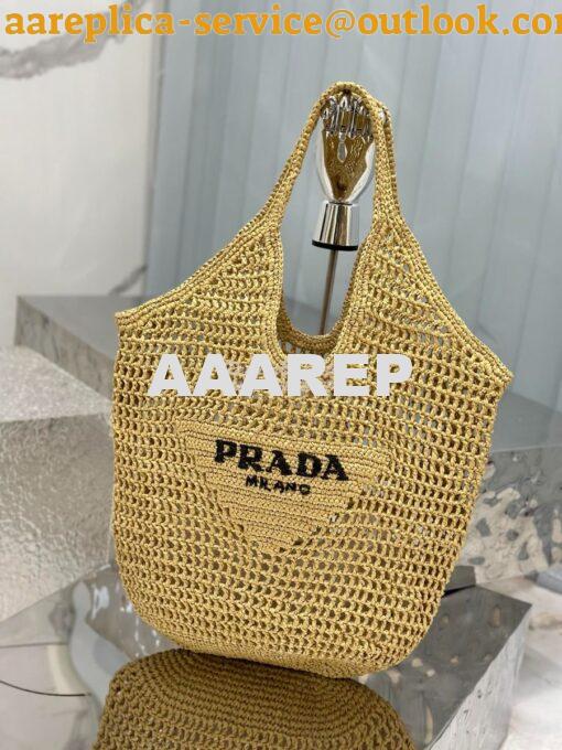 Replica Prada Large Crochet Tote Bag 1BG424 Raffia-effect yarn ii 3