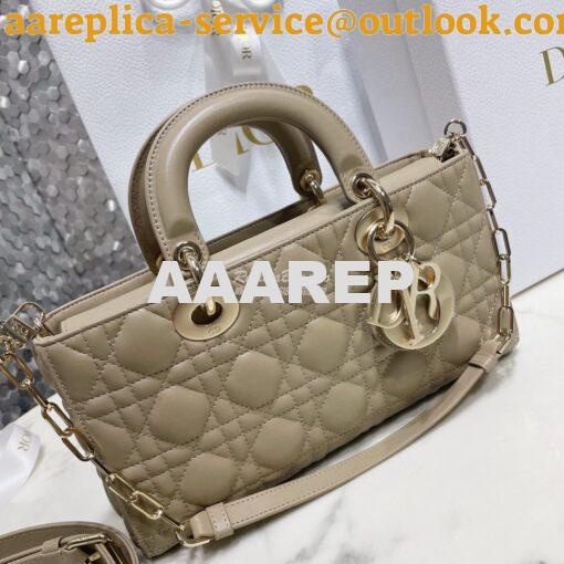 Replica Dior Lady D-Joy Bag Natural Cannage Lambskin M0540O 2