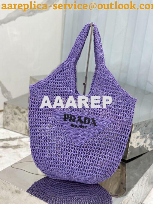 Replica Prada Large Crochet Tote Bag 1BG424 Raffia-effect yarn 5