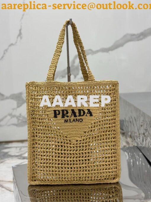 Replica Prada Crochet tote bag 1BG393 Raffia-effect Yarn Color ii 2