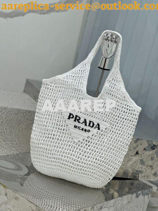 Replica Prada Large Crochet Tote Bag 1BG424 Raffia-effect yarn ii 17