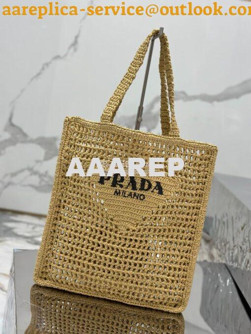 Replica Prada Crochet tote bag 1BG393 Raffia-effect Yarn Color ii 3