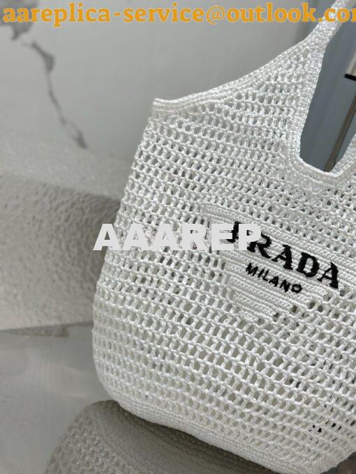 Replica Prada Large Crochet Tote Bag 1BG424 Raffia-effect yarn ii 18