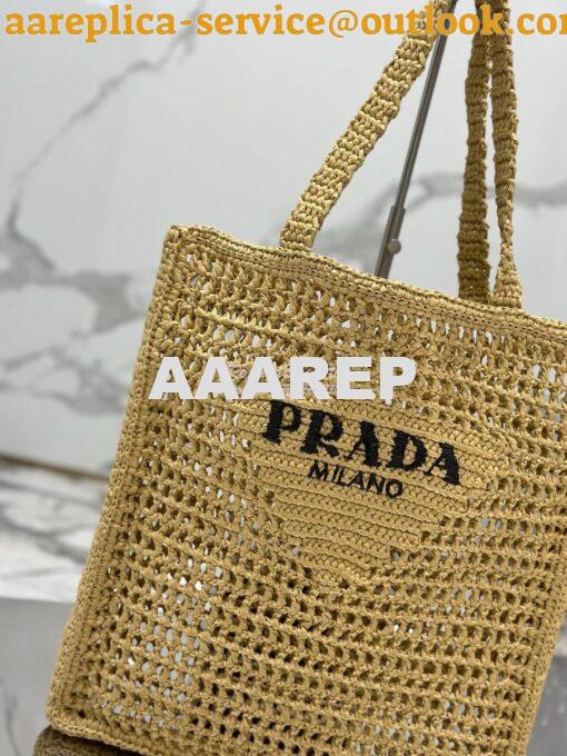 Replica Prada Crochet tote bag 1BG393 Raffia-effect Yarn Color ii 4