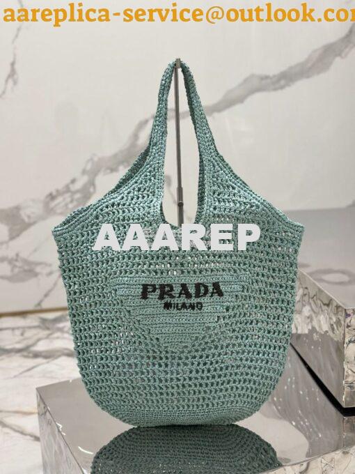 Replica Prada Large Crochet Tote Bag 1BG424 Raffia-effect yarn 13