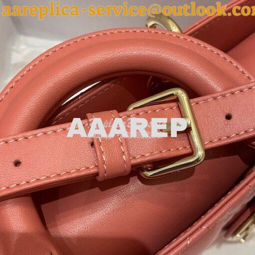 Replica Dior Lady D-Joy Bag Dusty Coral Pink Cannage Lambskin M0540O 10