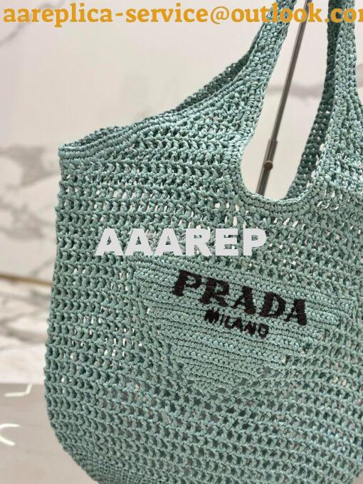 Replica Prada Large Crochet Tote Bag 1BG424 Raffia-effect yarn 14