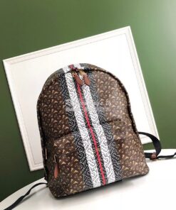 Replica Burberry Monogram Stripe Print E-canvas Backpack 80186511 Brid