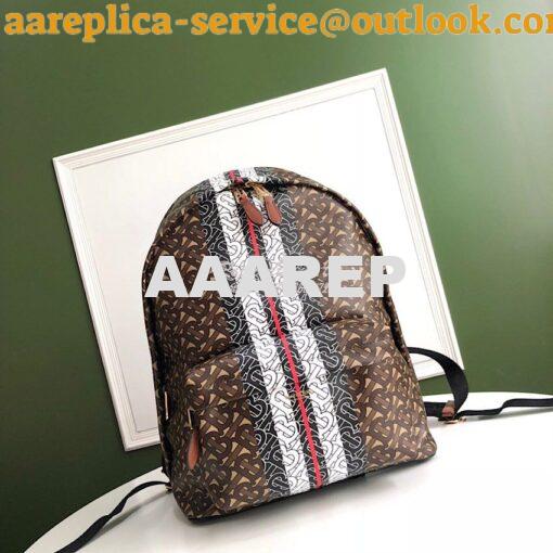 Replica Burberry Monogram Stripe Print E-canvas Backpack 80186511 Brid