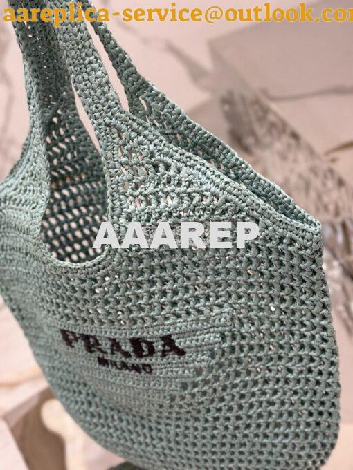 Replica Prada Large Crochet Tote Bag 1BG424 Raffia-effect yarn 16