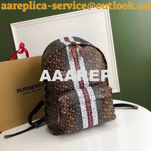 Replica Burberry Monogram Stripe Print E-canvas Backpack 80186511 Brid 2