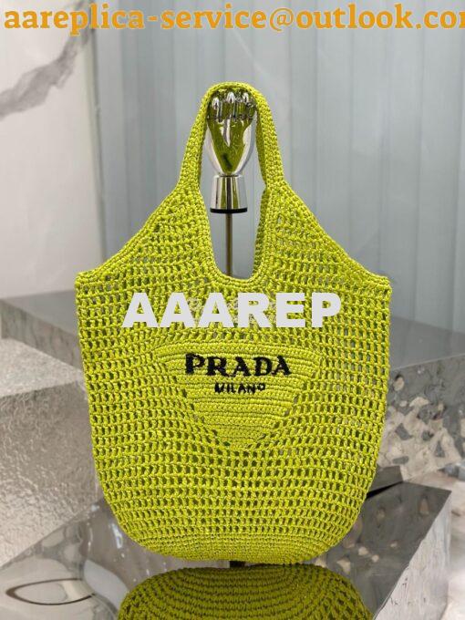 Replica Prada Large Crochet Tote Bag 1BG424 Raffia-effect yarn 18