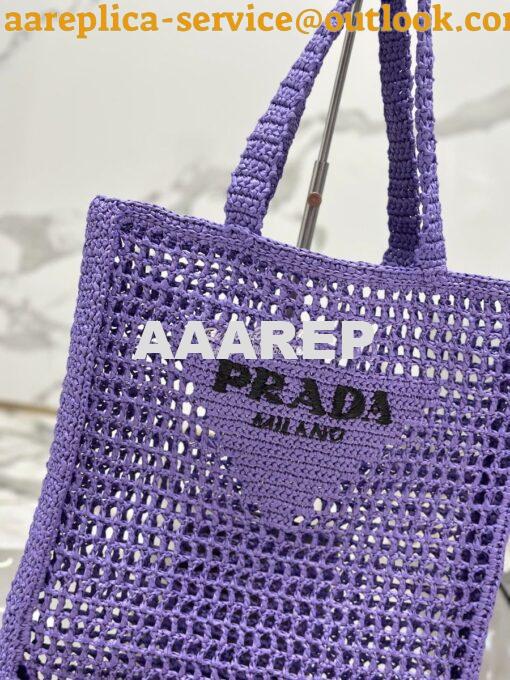 Replica Prada Crochet tote bag 1BG393 Raffia-effect Yarn Color i 5