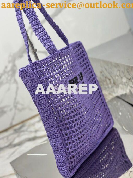 Replica Prada Crochet tote bag 1BG393 Raffia-effect Yarn Color i 6