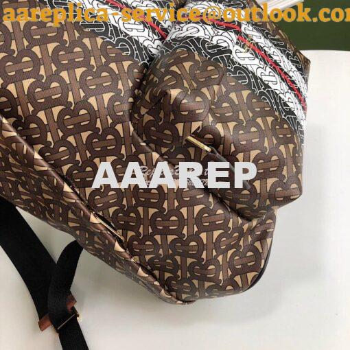 Replica Burberry Monogram Stripe Print E-canvas Backpack 80186511 Brid 4