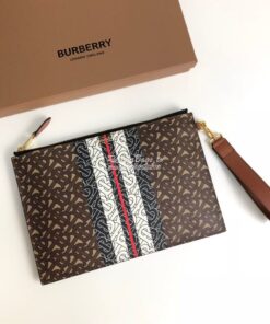 Replica Burberry Monogram Stripe E-canvas Zip Pouch 80188941 Bridle br