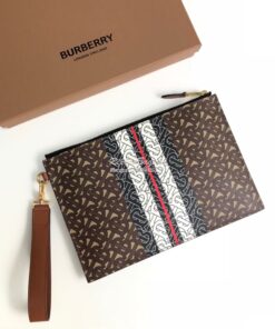 Replica Burberry Monogram Stripe E-canvas Zip Pouch 80188941 Bridle br 2